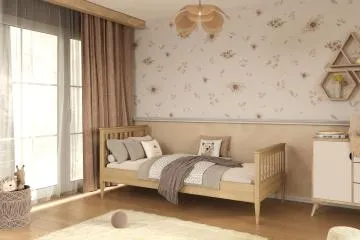 Łóżko młodzieżowe BAJTEK 200x90cm sosna lakierowana drewniane