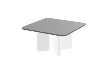 Stolik kawowy DIVERSO 80x80 szary połysk/biały połysk