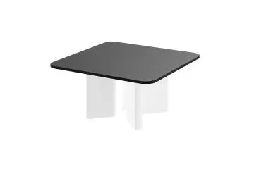 Stolik kawowy DIVERSO 80x80 czarny mat/biały mat