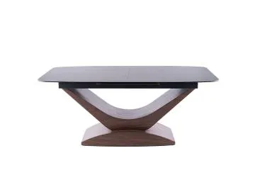 Stół rozkładany DOLCE CERAMIC 180(240)x95 szary marmur/orzech