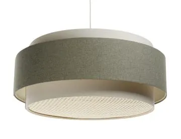 Lampa wisząca ERUTAN DUDU RATTAN kremowa/zielona