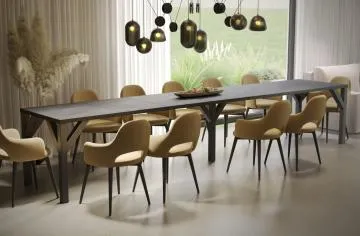 Stół rozkładany DUNAJ 130(350)x90 beton ciemny