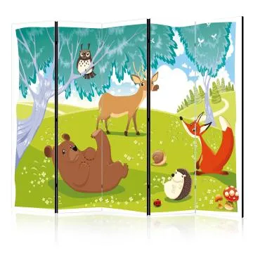 Parawan akustyczny Dla dzieci 225x172 cm 5-częściowy wielokolorowy