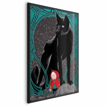 Plakat Czerwony kapturek 29,7x42 cm z ramą czarną bez marginesu