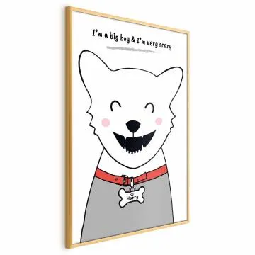 Plakat Piesek Harry 60x90 cm z ramą złotą bez marginesu