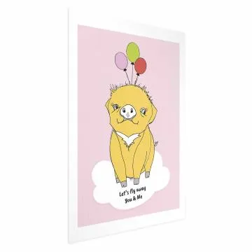 Plakat Podniebna świnka 40x60 cm bez ramy z marginesem