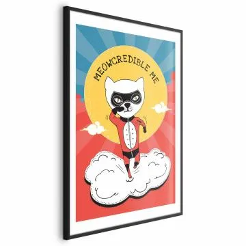 Plakat Szanowny kot 60x90 cm z ramą czarną z marginesem