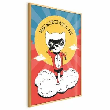 Plakat Szanowny kot 40x60 cm z ramą złotą bez marginesu