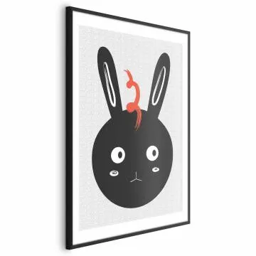Plakat Królik widzi wszystko 40x60 cm z ramą czarną z marginesem