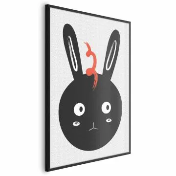 Plakat Królik widzi wszystko 40x60 cm z ramą czarną bez marginesu