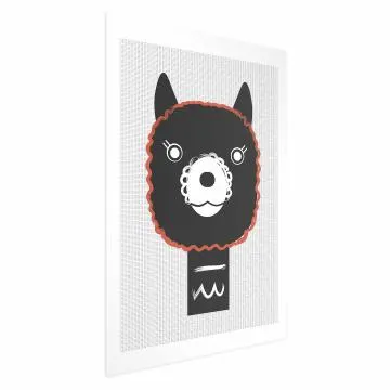 Plakat Dekoracyjna alpaka 29,7x42 cm bez ramy z marginesem