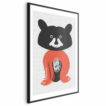 Plakat Sympatyczny szop 40x60 cm z ramą czarną z marginesem