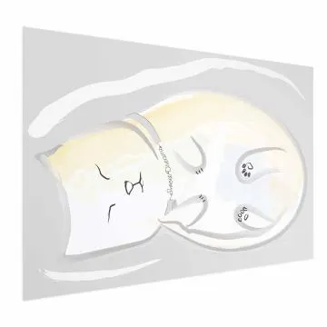 Plakat Śpiący kotek 30x21 cm bez ramy bez marginesu