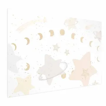 Plakat Księżyc i gwiazdy 90x60 cm bez ramy bez marginesu