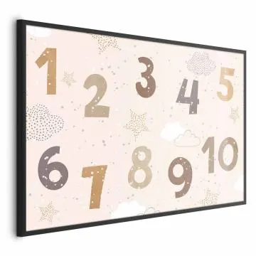 Plakat Cyferki 60x40 cm z ramą czarną bez marginesu