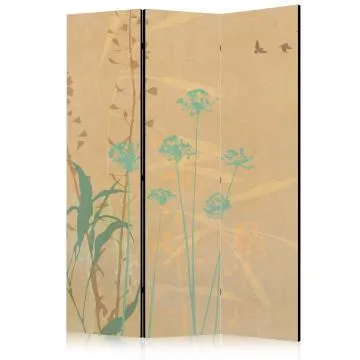 Parawan jednostronny Dla dzieci 135x172 cm 3-częściowy beżowy