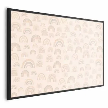 Plakat Pastelowe tęcze 90x60 cm z ramą czarną bez marginesu