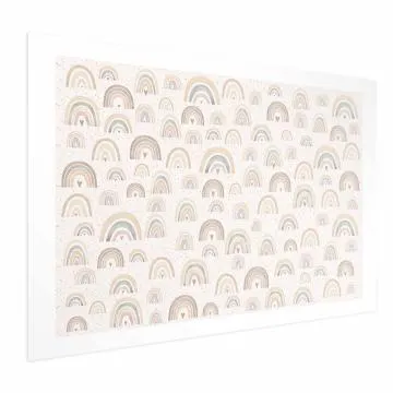Plakat Tęcze i serca 30x21 cm bez ramy z marginesem