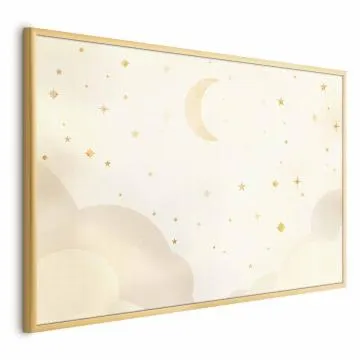 Plakat Rozgwieżdżona noc 42x29,7 cm z ramą złotą bez marginesu