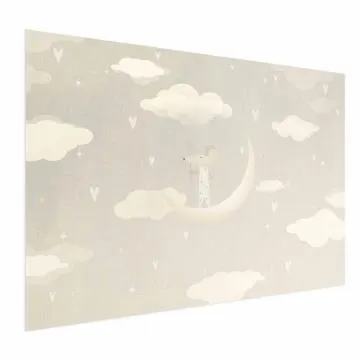Plakat Myszka na księżycu 90x60 cm bez ramy bez marginesu
