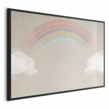 Plakat Tęcza w deszczu 30x21 cm z ramą czarną bez marginesu