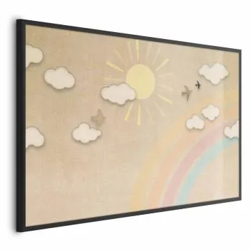 Plakat Tęczowy dzień 60x40 cm z ramą czarną bez marginesu