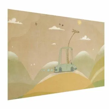 Plakat Podróżująca żyrafa 60x40 cm bez ramy bez marginesu