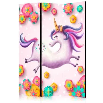 Parawan dwustronny Dla dzieci 135x172 cm 3-częściowy biały