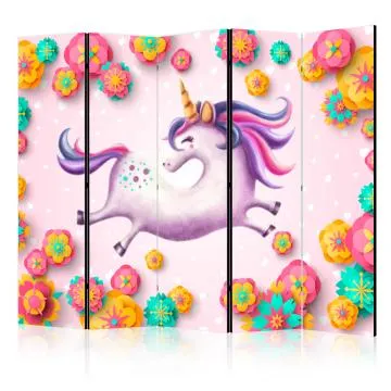 Parawan akustyczny Dla dzieci 225x172 cm 5-częściowy biały