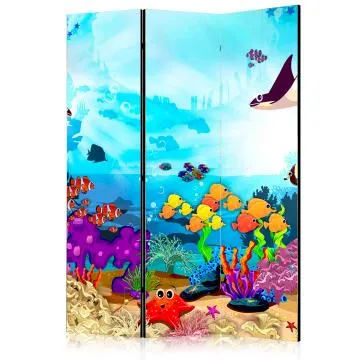 Parawan dwustronny Dla dzieci 135x172 cm 3-częściowy biały