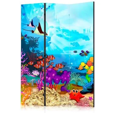 Parawan dwustronny Dla dzieci 135x172 cm 3-częściowy biały