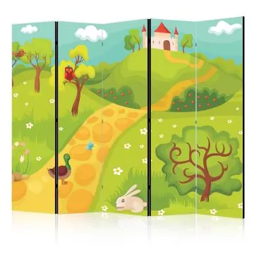 Parawan akustyczny Dla dzieci 225x172 cm 5-częściowy żółty