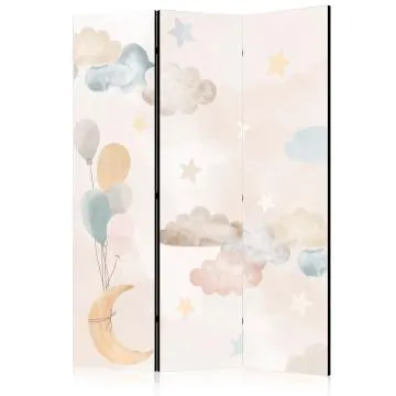 Parawan dwustronny Dla dzieci 135x172 cm 3-częściowy biały