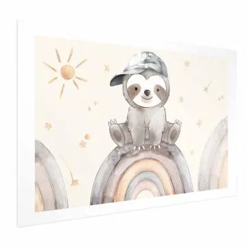 Plakat Pośród gwiazdek i tęcz 60x40 cm bez ramy z marginesem