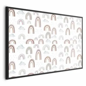 Plakat Tęcza po deszczu 60x40 cm z ramą czarną bez marginesu
