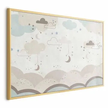 Plakat Bajkowa noc 42x29,7cm z ramą złotą bez marginesu