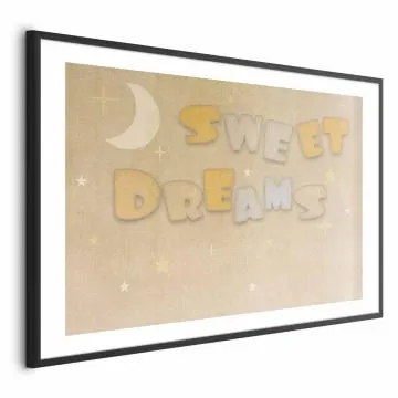 Plakat Życzenie 60x40 cm z ramą czarną z marginesem