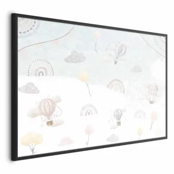 Plakat Przygoda pośród chmur 90x60 cm z ramą czarną bez marginesu