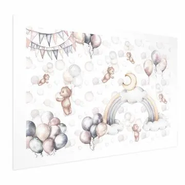Plakat Misie w przestworzach 60x40 cm bez ramy z marginesem