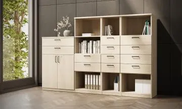 Komoda biurowa EASY SPACE CABINET HDE 2D2S 80cm akacjowa zamykana