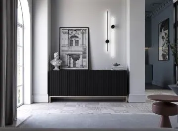 Komoda TAL 3D 168 czarna mat