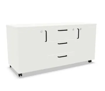 Komoda biurowa EASY SPACE MOB 120cm biała mobilna