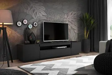 Szafka RTV ESTON 200 czarny mat