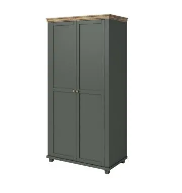 Szafa EVORA 2D 108cm zielona/dąb lefkas dwudrzwiowa 