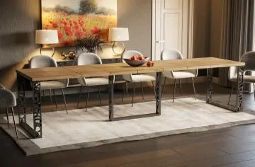 Stół rozkładany EWEREST MAX 130(250)x85 dąb wotan