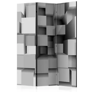 Parawan akustyczny 3D 135x172 cm 3-częściowy czarny