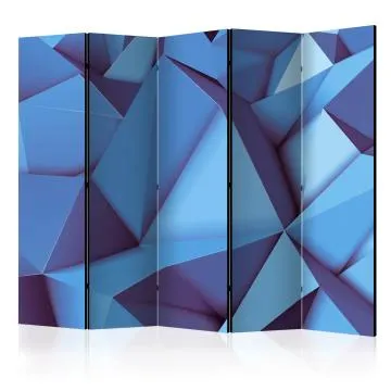 Parawan dwustronny 3D 225x172 cm 5-częściowy fioletowy