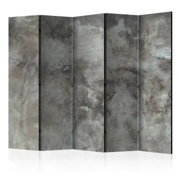 Parawan jednostronny Abstrakcje 225x172 cm 5-częściowy szary