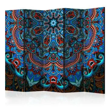 Parawan akustyczny Orient 225x172 cm 5-częściowy wielokolorowy