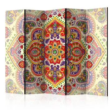 Parawan akustyczny Orient 225x172 cm 5-częściowy wielokolorowy